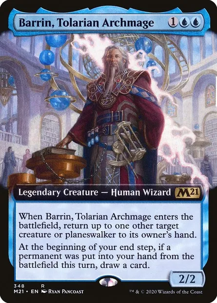 Barrin, Tolarian Archmage, Magic card M21 348 — Core Set 2021 set