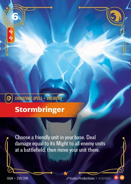 Stormbringer, carte Riftbound OGN 250 — extension Origins