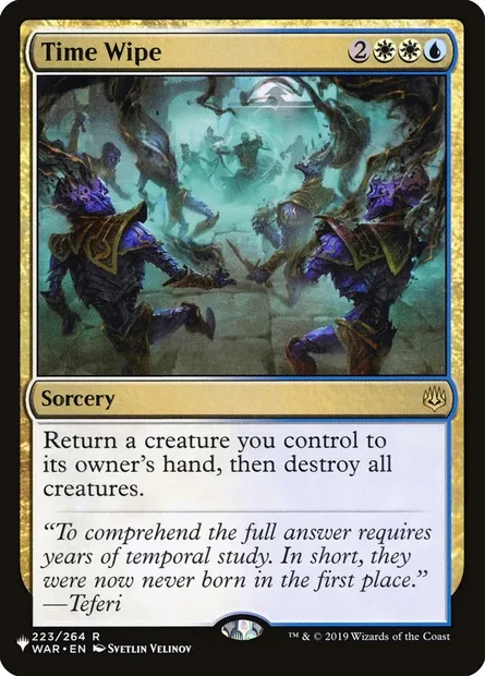 Time Wipe, Magic card PLST WAR-223 — The List set