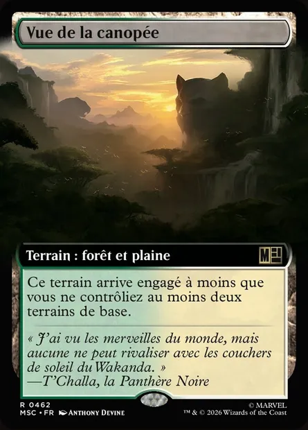 Vue de la canopée, carte Magic MSC 462 — extension Marvel Super Heroes Commander