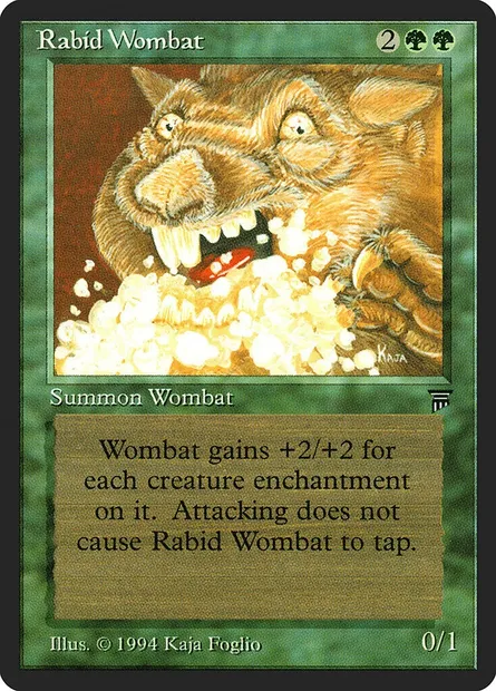 Rabid Wombat, Magic card LEG 198 — Legends set