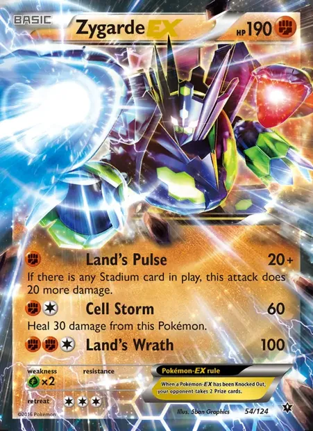 Zygarde EX, Pokémon card FCO 54 — Fates Collide set