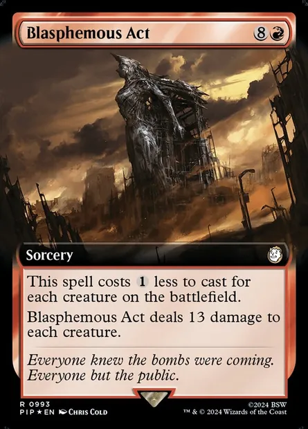 Blasphemous Act, Magic card PIP 993 — Fallout set