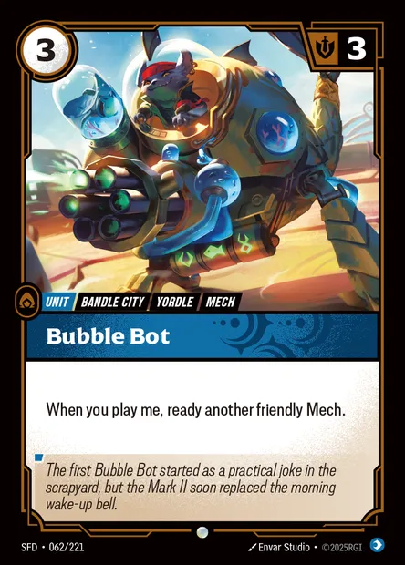 Bubble Bot, Riftbound card SFD 062 — Spiritforged set