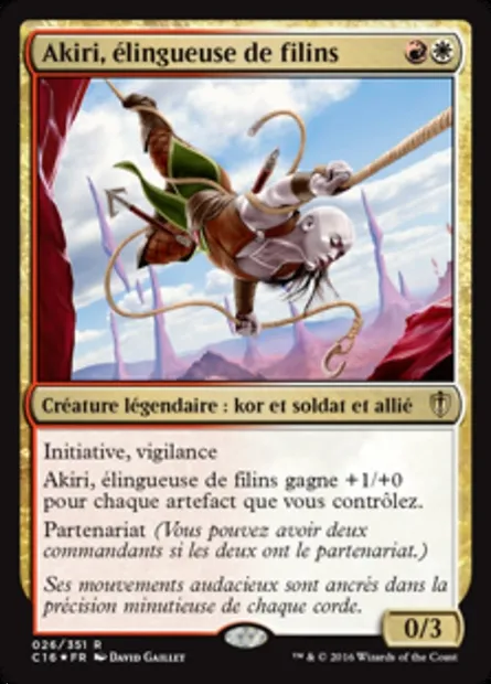 Akiri, élingueuse de filins, carte Magic C16 26 — extension Commander 2016