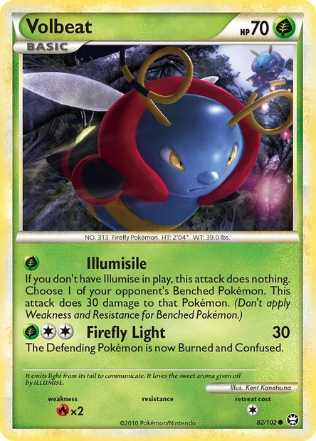 Volbeat, Pokémon card TM 82 — Triumphant set