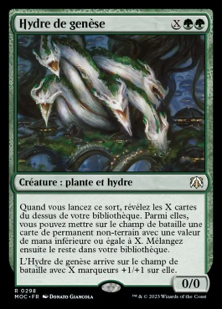 Hydre de genèse, carte Magic MOC 298 — extension March of the Machine Commander