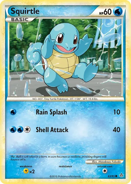Squirtle, Pokémon card UL 63 — Unleashed set