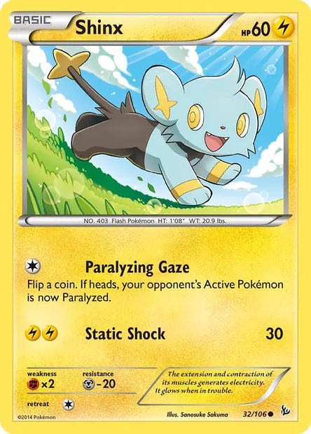 Shinx, Pokémon card FLF 32 — Flashfire set