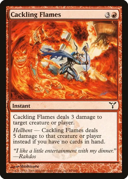 Flammes caquetantes, carte Magic DIS 59 — extension Discorde