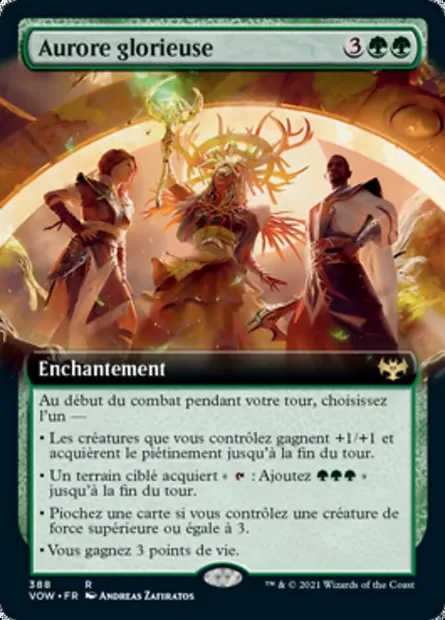 Aurore glorieuse, carte Magic VOW 388 — extension Innistrad : noce écarlate