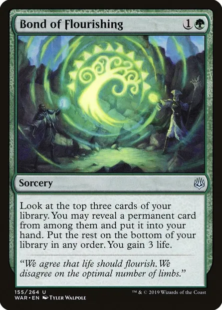 Bond of Flourishing, Magic card WAR 155 — War of the Spark set
