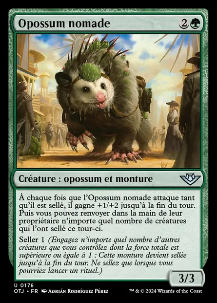 Opossum nomade, carte Magic OTJ 176 — extension Outlaws of Thunder Junction