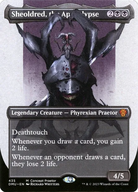 Sheoldred, the Apocalypse, Magic card DMU 435 — Dominaria United set