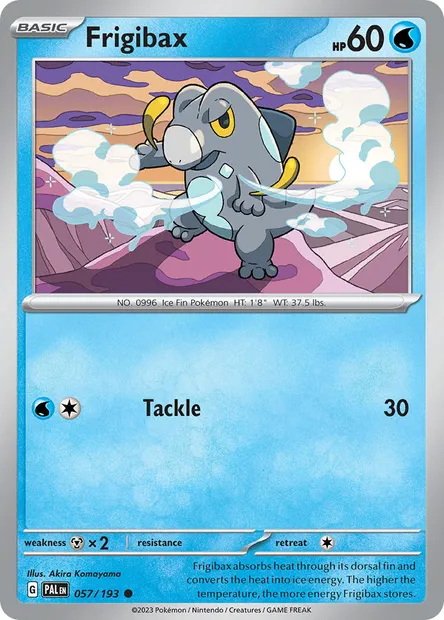 Frigibax, Pokémon card PAL 057 — Paldea Evolved set