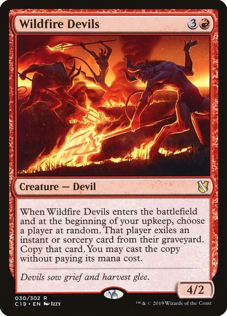 Wildfire Devils, Magic card C19 30 — Commander 2019 set