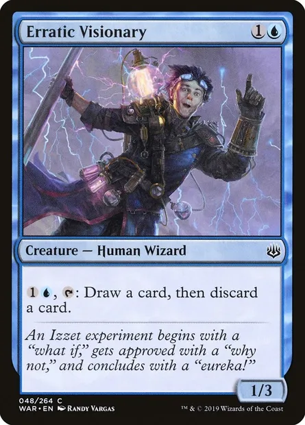 Erratic Visionary, Magic card WAR 48 — War of the Spark set