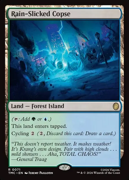 Rain-Slicked Copse, Magic card TMC 71 — Teenage Mutant Ninja Turtles Eternal set