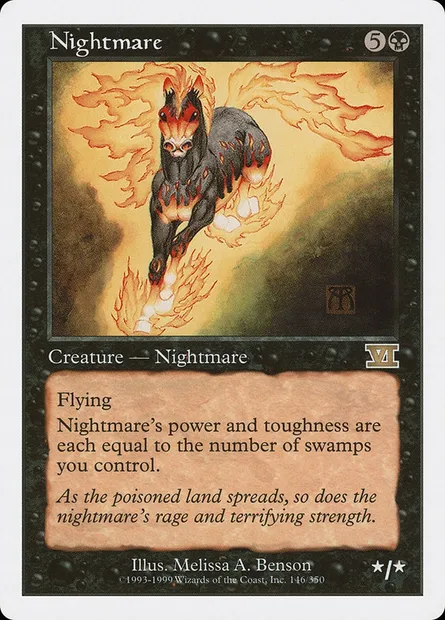 Nightmare, Magic card 6ED 146 — Classic Sixth Edition set