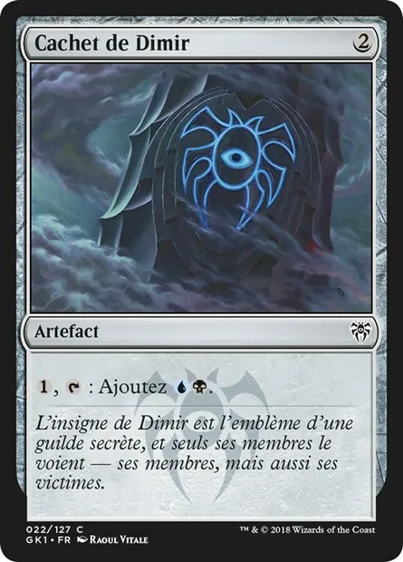Cachet de Dimir, carte Magic GK1 22 — extension GRN Guild Kit