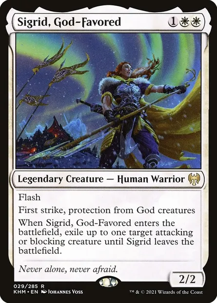 Sigrid, God-Favored, Magic card KHM 29 — Kaldheim set