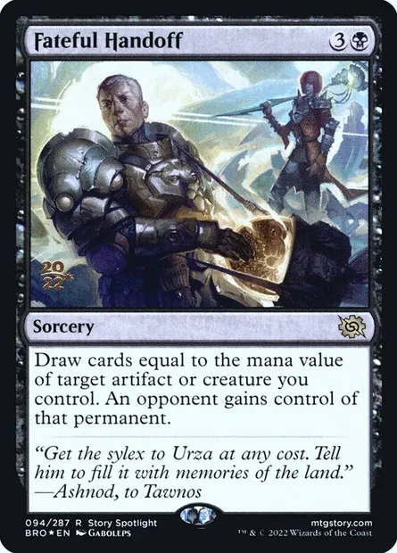 Passation fatidique, carte Magic PBRO 94s — extension The Brothers' War Promos