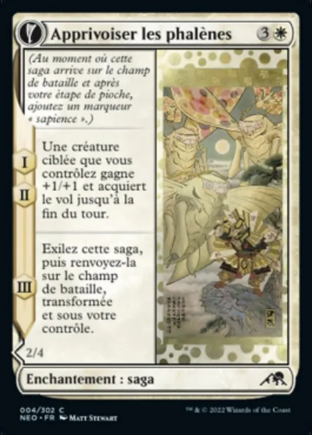 Apprivoiser les phalènes // Phalène impériale, carte Magic NEO 4 — extension Kamigawa: La Dynastie Néon