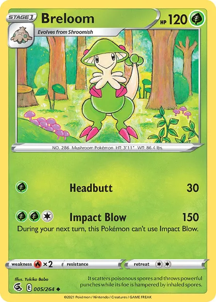 Breloom, Pokémon card FST 5 — Fusion Strike set