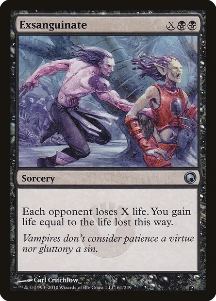 Exsanguinate, Magic card SOM 61 — Scars of Mirrodin set
