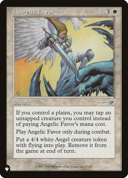 Faveur angélique, carte Magic PLST NEM-1 — extension The List