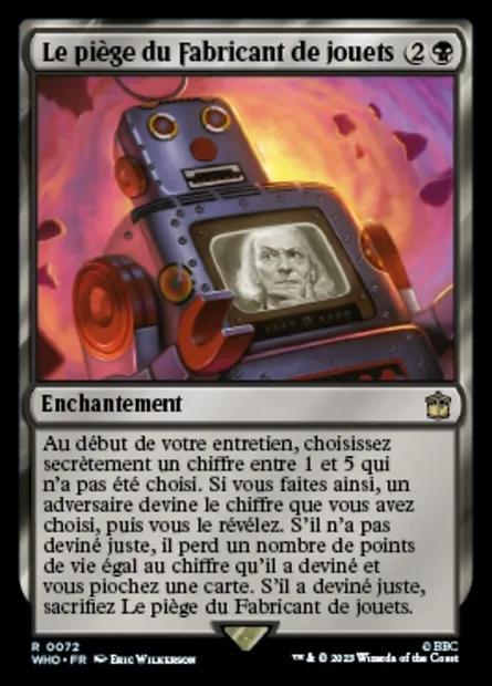 Le piège du Fabricant de jouets, carte Magic WHO 72 — extension Doctor Who