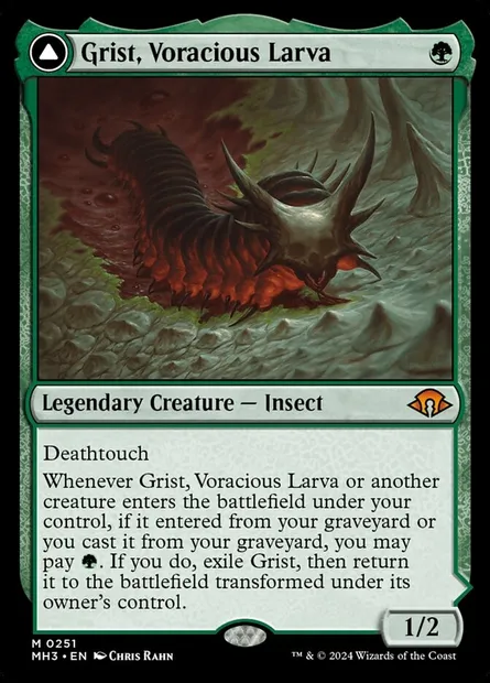 Grist, larve vorace // Grist, la nuée de peste, carte Magic MH3 251 — extension Modern Horizons 3