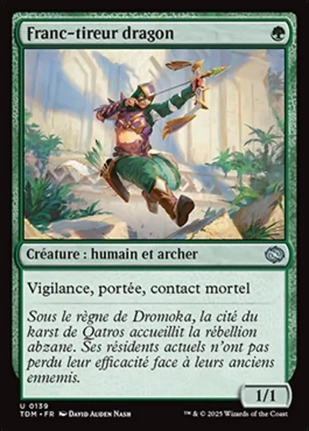 Franc-tireur dragon, carte Magic TDM 139 — extension Tarkir: Dragonstorm