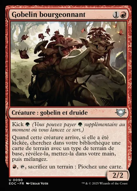 Gobelin bourgeonnant, carte Magic EOC 90 — extension Edge of Eternities Commander