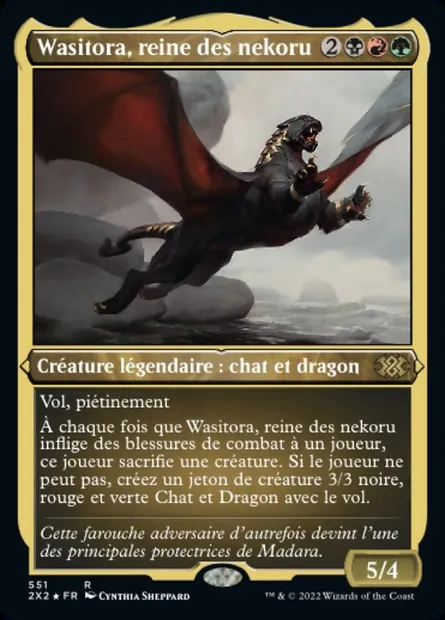 Wasitora, reine des nekoru, carte Magic 2X2 551 — extension Double Masters 2022