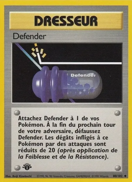 Défenseur, carte Pokémon BS 80 — extension Set de Base