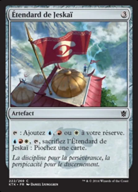 Étendard de Jeskaï, carte Magic KTK 222 — extension Les Khans de Tarkir