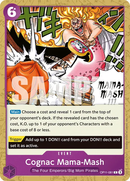 Cognac Mama-Mash, One Piece card OP11-081 — A FIST OF DIVINE SPEED set