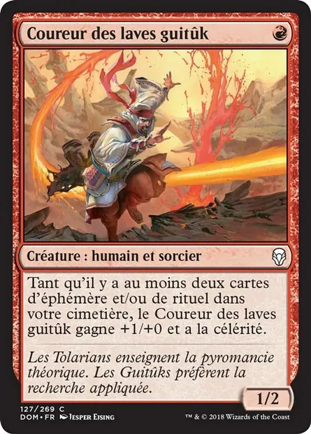 Coureur des laves guitûk, carte Magic DOM 127 — extension Dominaria