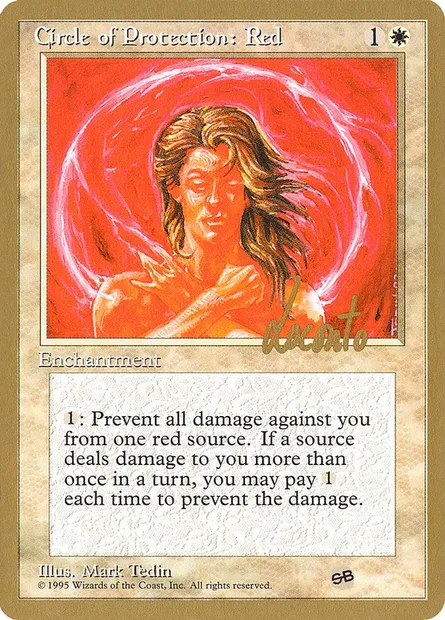 Cercle de protection : rouge, carte Magic PTC ml17sb — extension Pro Tour Collector Set