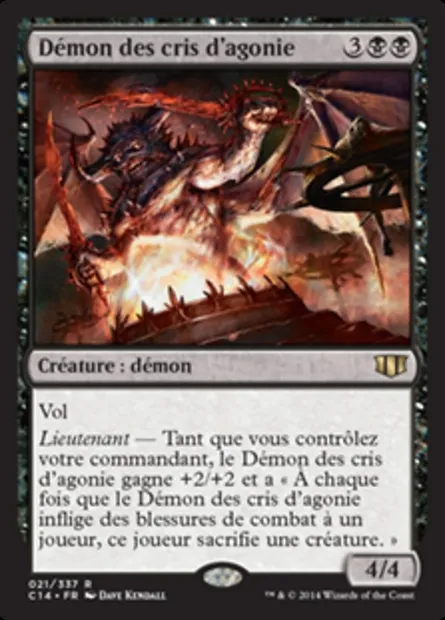 Démon des cris d'agonie, carte Magic C14 21 — extension Commander 2014