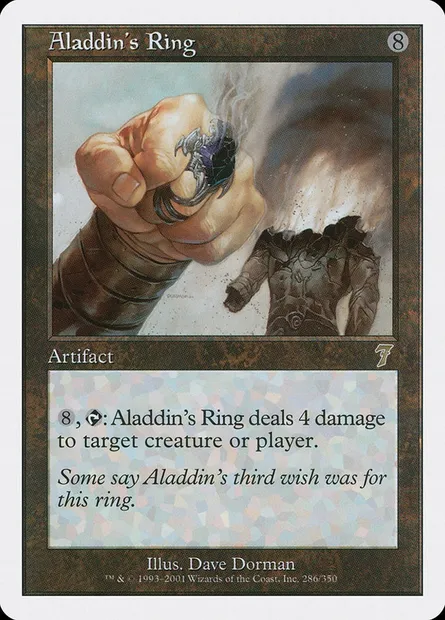 Aladdin's Ring, Magic card 7ED 286 — Seventh Edition set