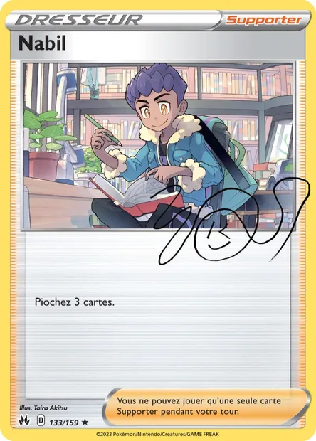 Nabil, carte Pokémon CRZ 133 — extension Zénith Suprême