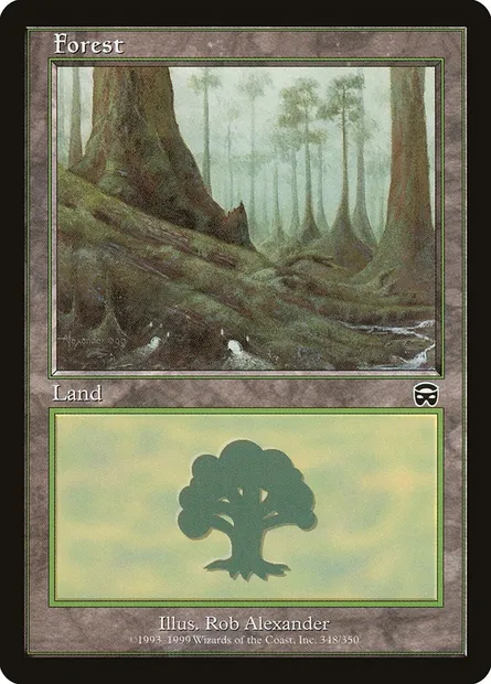 Forêt, carte Magic MMQ 348 — extension Masques de Mercadia