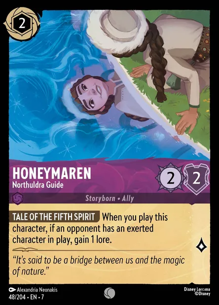 Honeymaren - Northuldra Guide, Disney Lorcana card CH7-048 — Archazia's Island set