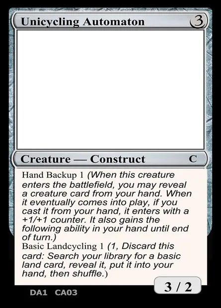 Unicycling Automaton, Magic card UNK CA03 — Unknown Event set
