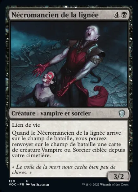 Nécromancien de la lignée, carte Magic VOC 120 — extension Crimson Vow Commander
