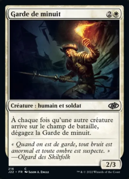 Garde de minuit, carte Magic J22 216 — extension Jumpstart 2022