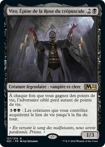 Vito, Épine de la Rose du crépuscule, carte Magic M21 127 — extension Core Set 2021
