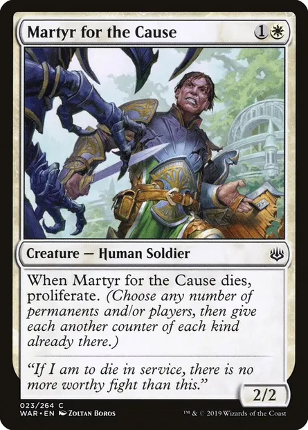 Martyr for the Cause, Magic card WAR 23 — War of the Spark set